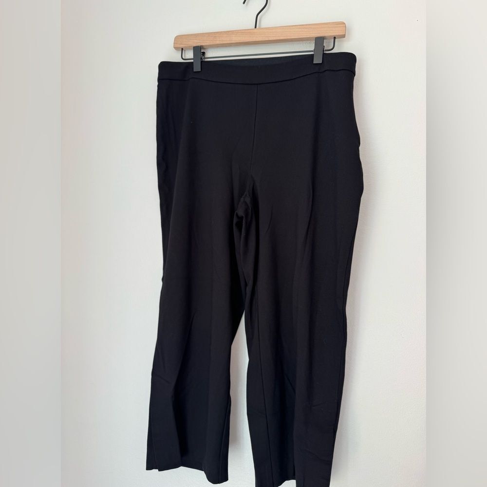 Chico’s Black Pull On Side Zipper Ankle Pants - Size 12